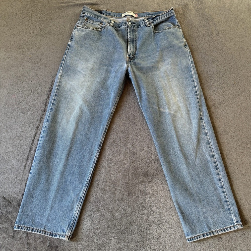Levis 550 Relaxed Fit Jeans Mens 38X30 Light Wash Blue Denim Vintage Tapered Leg